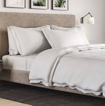  Embroidered Sateen Duvet Cover Set