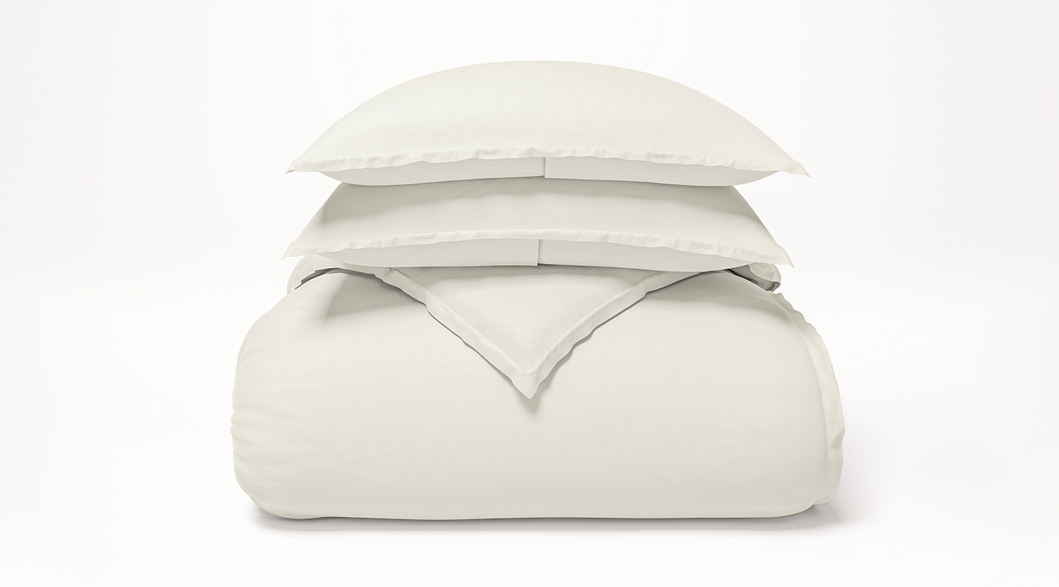 Organic Percale Duvet Cover Set Stacked View